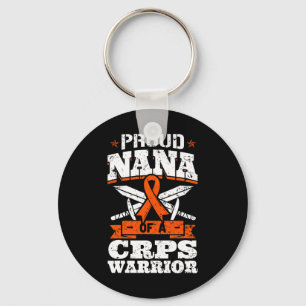 Proud Nana Of A CRPS Warrior RSD Awareness Ribbon Key Ring