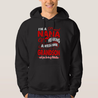 Proud Nana Of Grandson Hes My Valentine 1 Hoodie