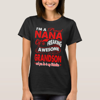 Proud Nana Of Grandson Hes My Valentine 1 T-Shirt