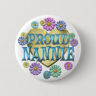 PROUD NANNIE 6 CM ROUND BADGE