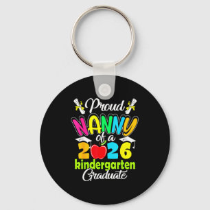 Proud nanny of 2026 graduate kindergarten key ring