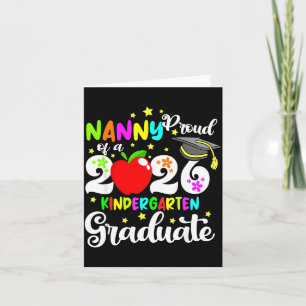 Proud nanny of 2026 kindergarten graduate mothers card