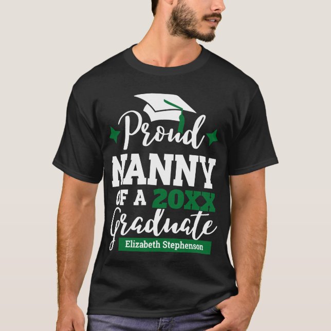 Proud Nanny of a 2023 graduate family matching  T-Shirt (Front)