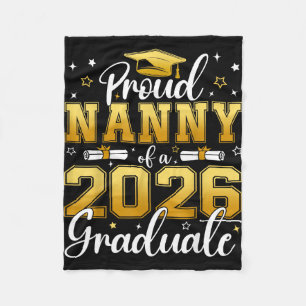 Proud nanny of a class of 2026 graduate senior fleece blanket