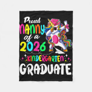 Proud nanny of a class of 2026 pre-k graduate fleece blanket