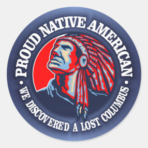 Proud Native American 2 Classic Round Sticker