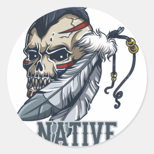 Proud Native American Classic Round Sticker