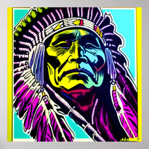 PROUD NATIVE AMERICAN  POSTER