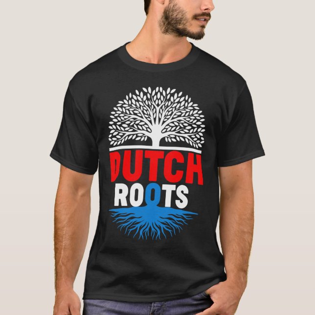  Proud Native Dutch Netherland Flag Dutch Roots Tr T-Shirt (Front)