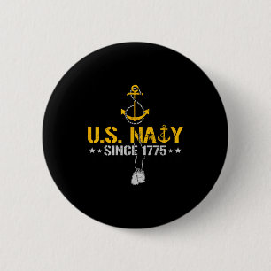 Proud naval veteran since 1775 anchor sailor vet 6 cm round badge
