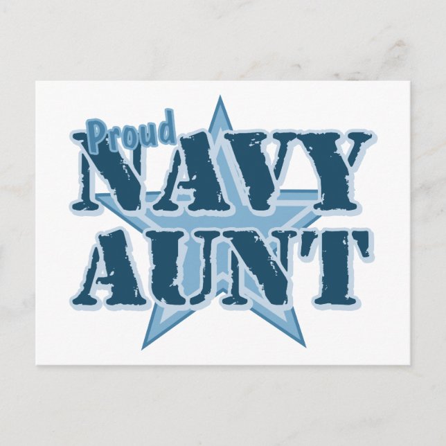 Proud Navy Aunt Postcard (Front)