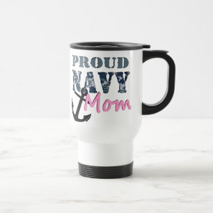 Proud Navy Mum Travel Mug