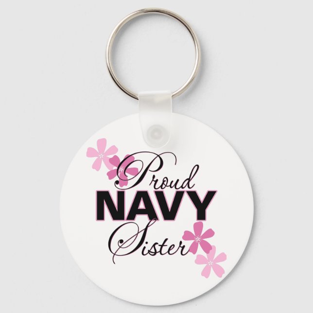 Proud Navy Sister Key Ring (Front)