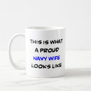 proud navy wife coffee mug