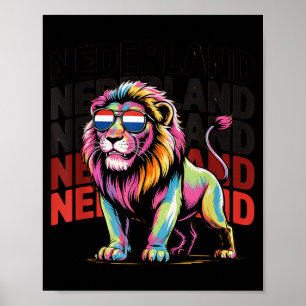 Proud Nederland Boys Oranje Dad Netherlands Hup Poster