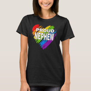 Proud Nephew Lgbt Rainbow Gay Pride Father's Day T-Shirt