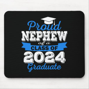 Proud Nephew Of 2024 Graduate Awesome Family Colle Mouse Mat
