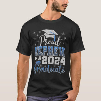 Proud Nephew Of 2024 Graduate Awesome Family Colle T-Shirt