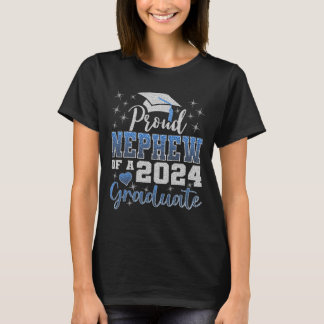 Proud Nephew Of 2024 Graduate Awesome Family Colle T-Shirt