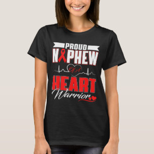 Proud Nephew Of A Heart Warrior Heart Disease Awar T-Shirt