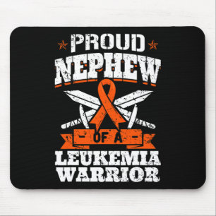Proud Nephew Of A Leukaemia Warrior Awareness Bloo Mouse Mat