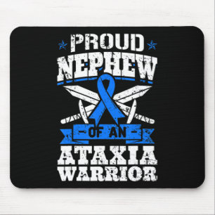 Proud Nephew Of An Ataxia Warrior Blue Awareness R Mouse Mat