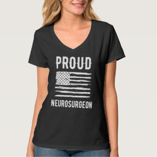 Proud Neurosurgeon Profession American Flag T-Shirt