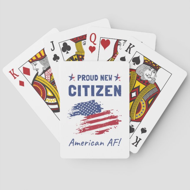Proud New American Citizen, Citizenship Ceremony Playing Cards (Back)