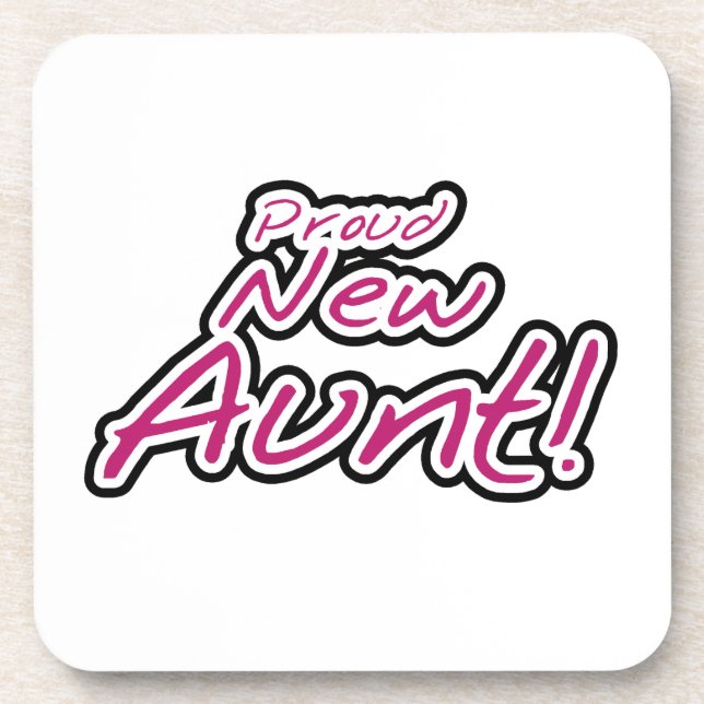 Proud New Aunt Tshirts and Gifts Coaster (Front)