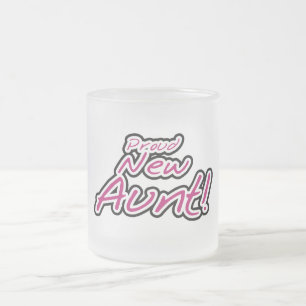 Proud New Aunt tshirts and Gifts Frosted Glass Coffee Mug