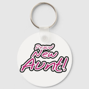 Proud New Aunt tshirts and Gifts Key Ring