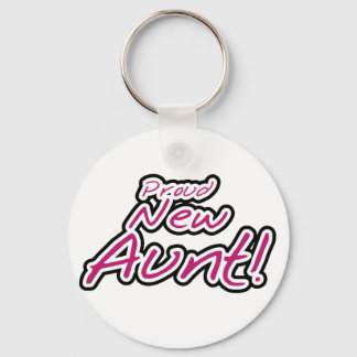 Proud New Aunt tshirts and Gifts Key Ring
