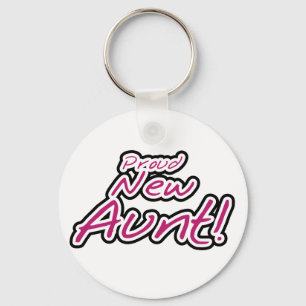 Proud New Aunt tshirts and Gifts Key Ring