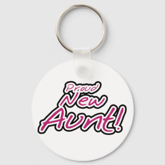 Proud New Aunt tshirts and Gifts Key Ring