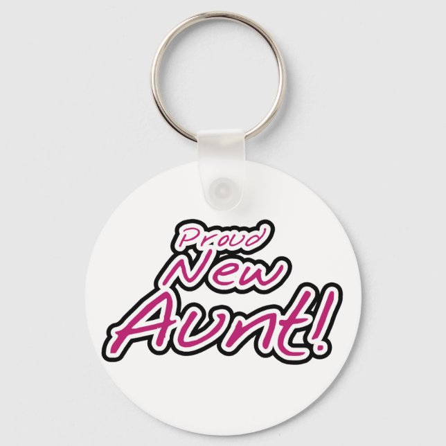 Proud New Aunt tshirts and Gifts Key Ring (Front)