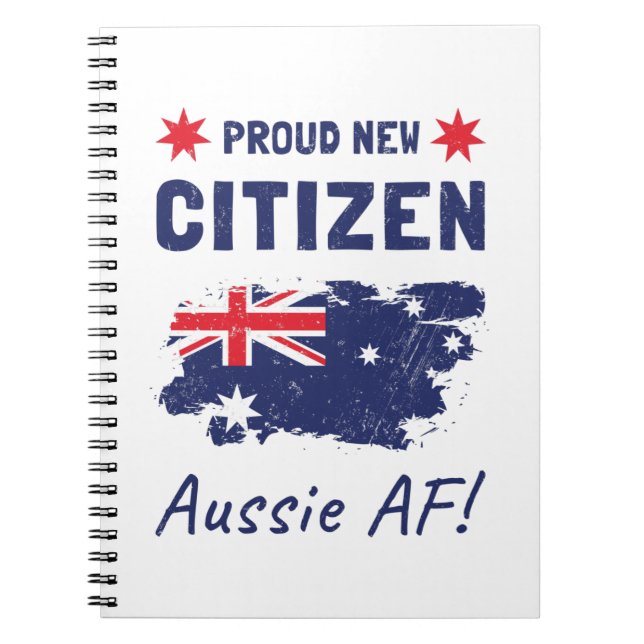 Proud New Australian Citizen, Citizenship Ceremony Notebook (Front)