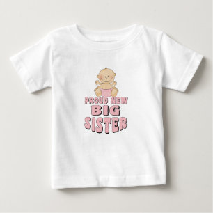 Proud New Big Sister Girl Baby T-Shirt