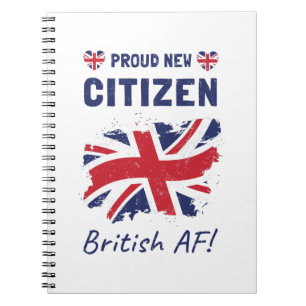 Proud New British Citizen, Citizenship Ceremony Notebook