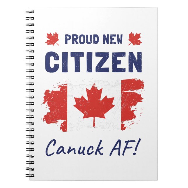 Proud New Canadian Citizen, Citizenship Ceremony Notebook (Front)