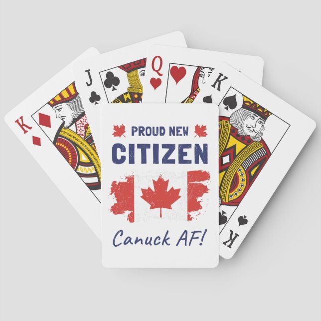 Proud New Canadian Citizen, Citizenship Ceremony Playing Cards (Back)