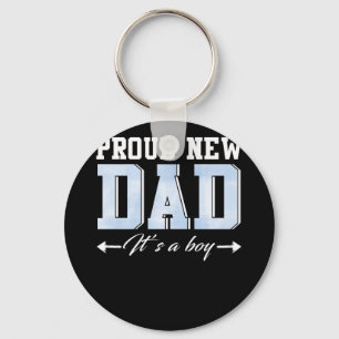 Proud New Dad Its A Boy Cute Father's Day Key Ring