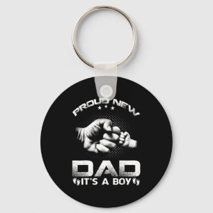 Proud New Dad It's A Boy Key Ring