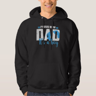 Proud New Dad It's A Boy Pregnancy Gender Reveal B Hoodie