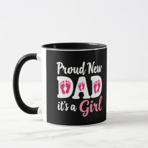 Proud New Dad It's a Girl Gender Reveal Dad To Be  Mug