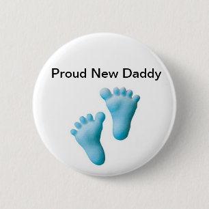 Proud New Daddy 6 Cm Round Badge