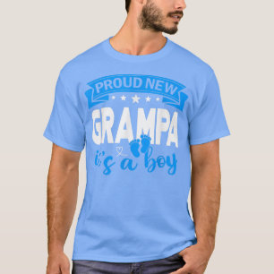 Proud New Grampa It's A Boy Gender Reveal Men Wome T-Shirt