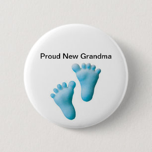 Proud New Grandma 6 Cm Round Badge