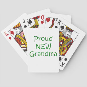 Proud New Grandma Playing Cards
