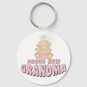 PROUD NEW Grandma T-Shirt Key Ring