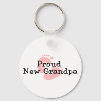 Proud New Grandpa Baby Girl Footprints